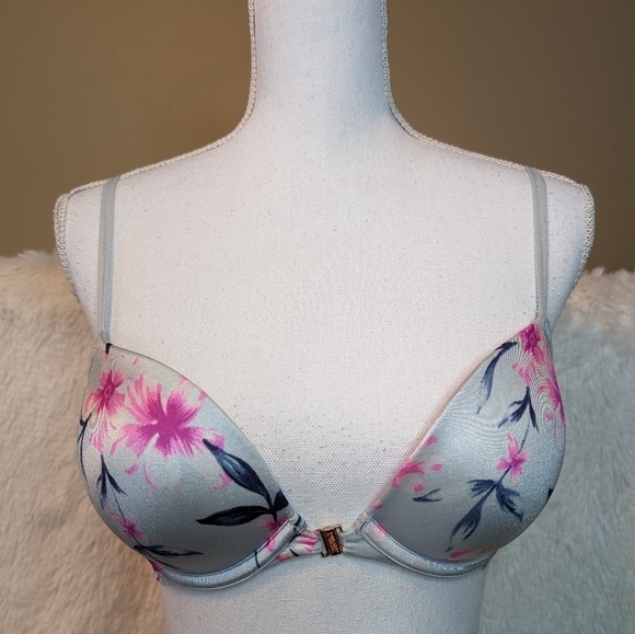 PINK Victoria’s Secret Date Push Up Lace & Floral Satin Size 32C - Picture 14 of 16